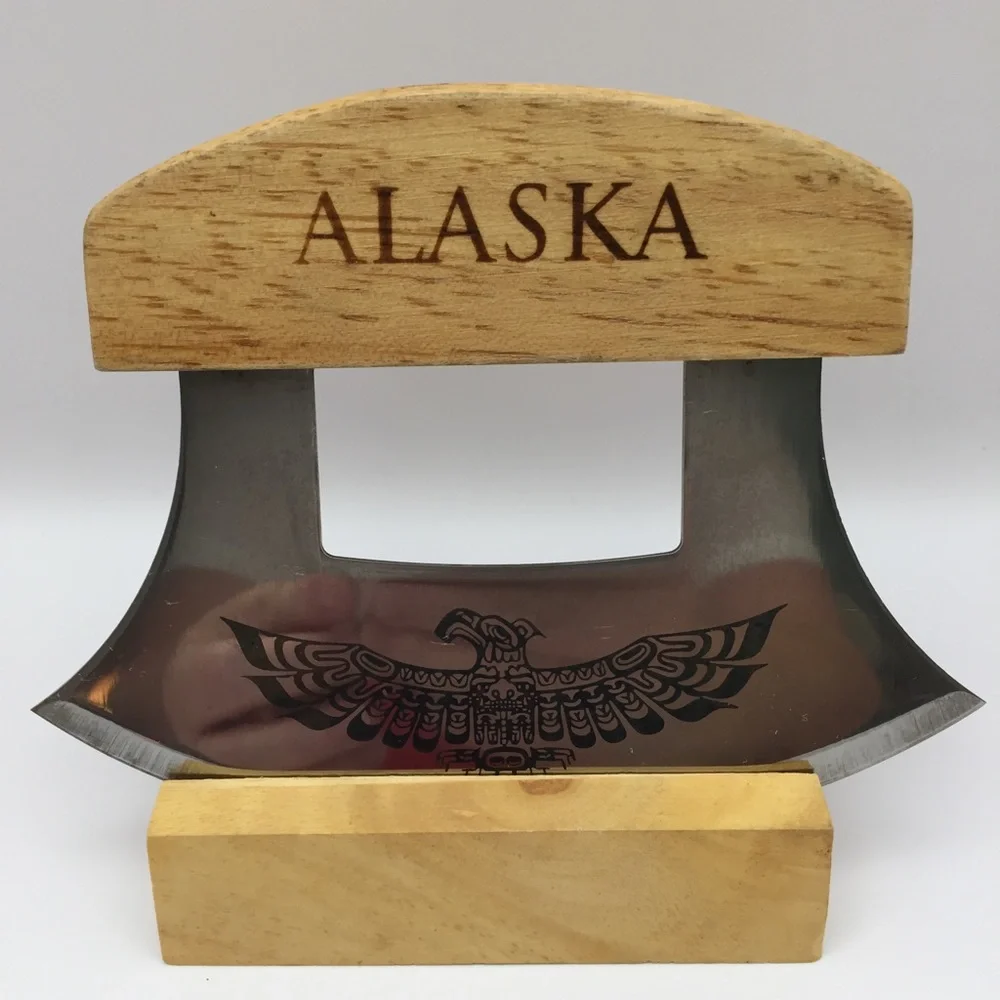 Alaskan Ulu Knife with Stand